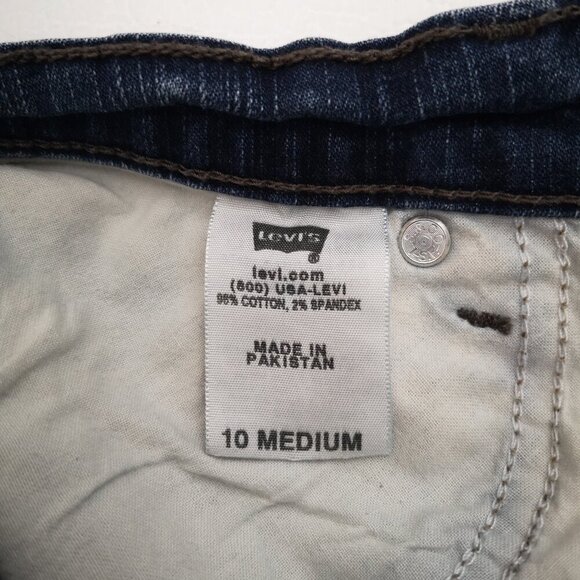 Levi's 512 Ladies Perfectly Slimming Size 10 Medium Bootcut Blue Jeans - Picture 7 of 14